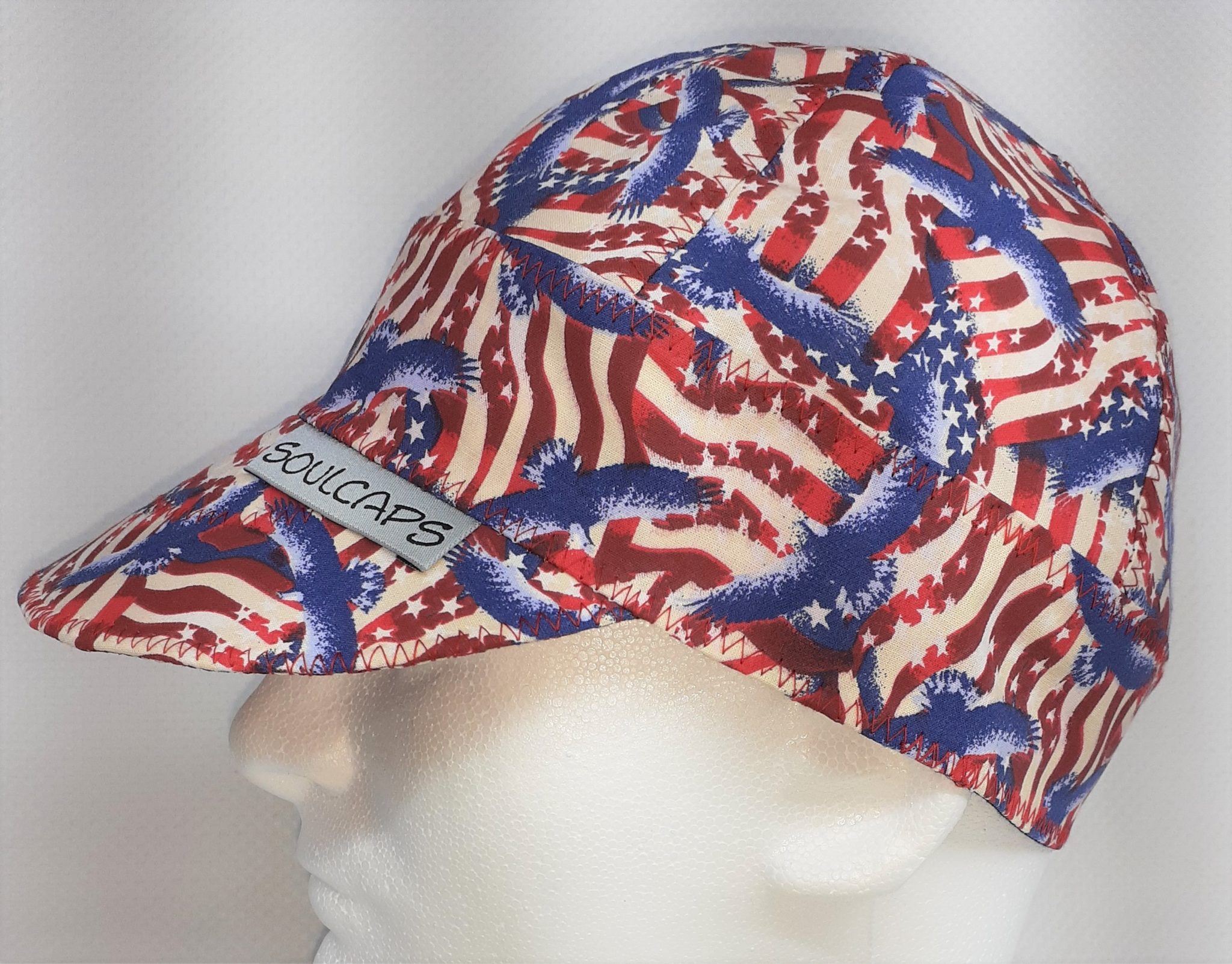 Eagles Among Flags Welding Hat - Soulcaps Welding Hats